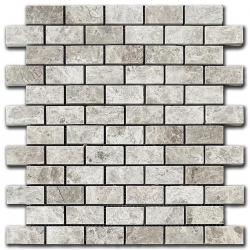 Marble Mosaic Silver Brick 2,5x5 cm Polished