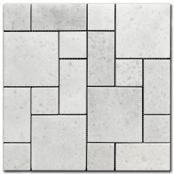 Marble Mosaic Carrera Roman Pattern 30x30 Polished